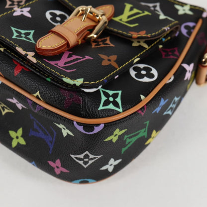 Louis Vuitton Monogram Multicolor Lodge Pm Hand Bag Black M40054 Lv