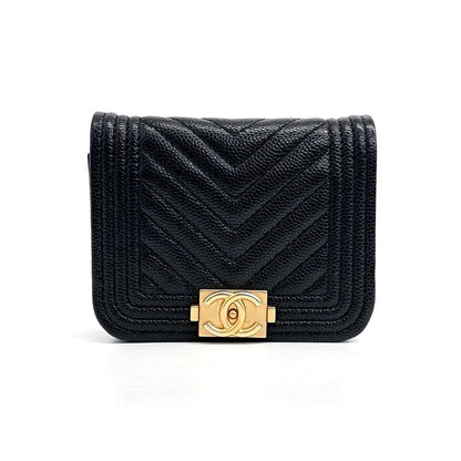 Chanel Caviar Boy Chevron Mini Belt Bag (1094576)