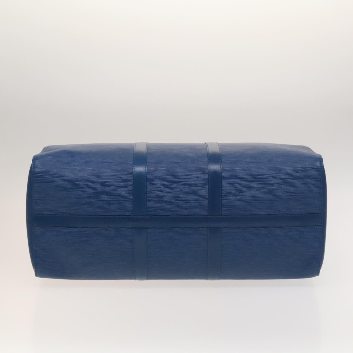 Louis Vuitton Epi Keepall 50 Boston Bag Blue M42965 Lv