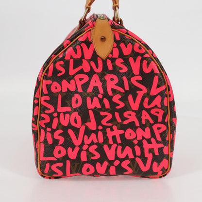 Louis Vuitton Monogram Graffiti Speedy 30 Hand Bag Pink M93704 Lv