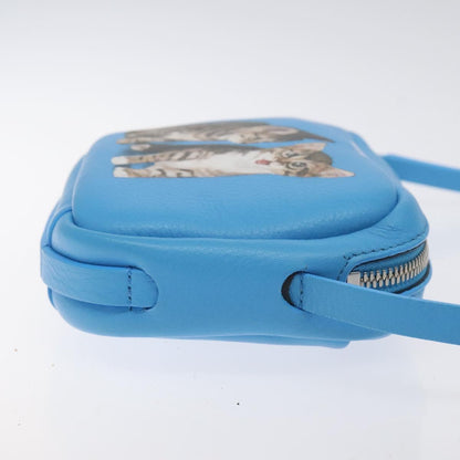 Balenciaga Camera Bag Every Day Bag Leather Blue Silver 489809