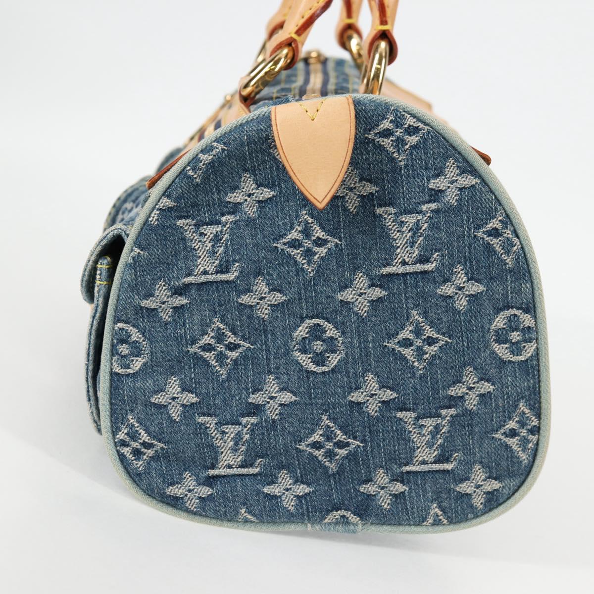 Louis Vuitton Monogram Denim Neo Speedy Hand Bag Blue M95019 Lv