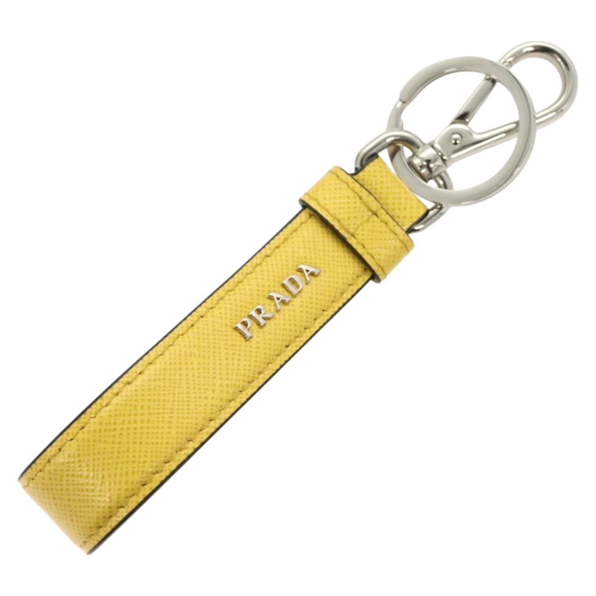 Prada Key Holder Leather Yellow