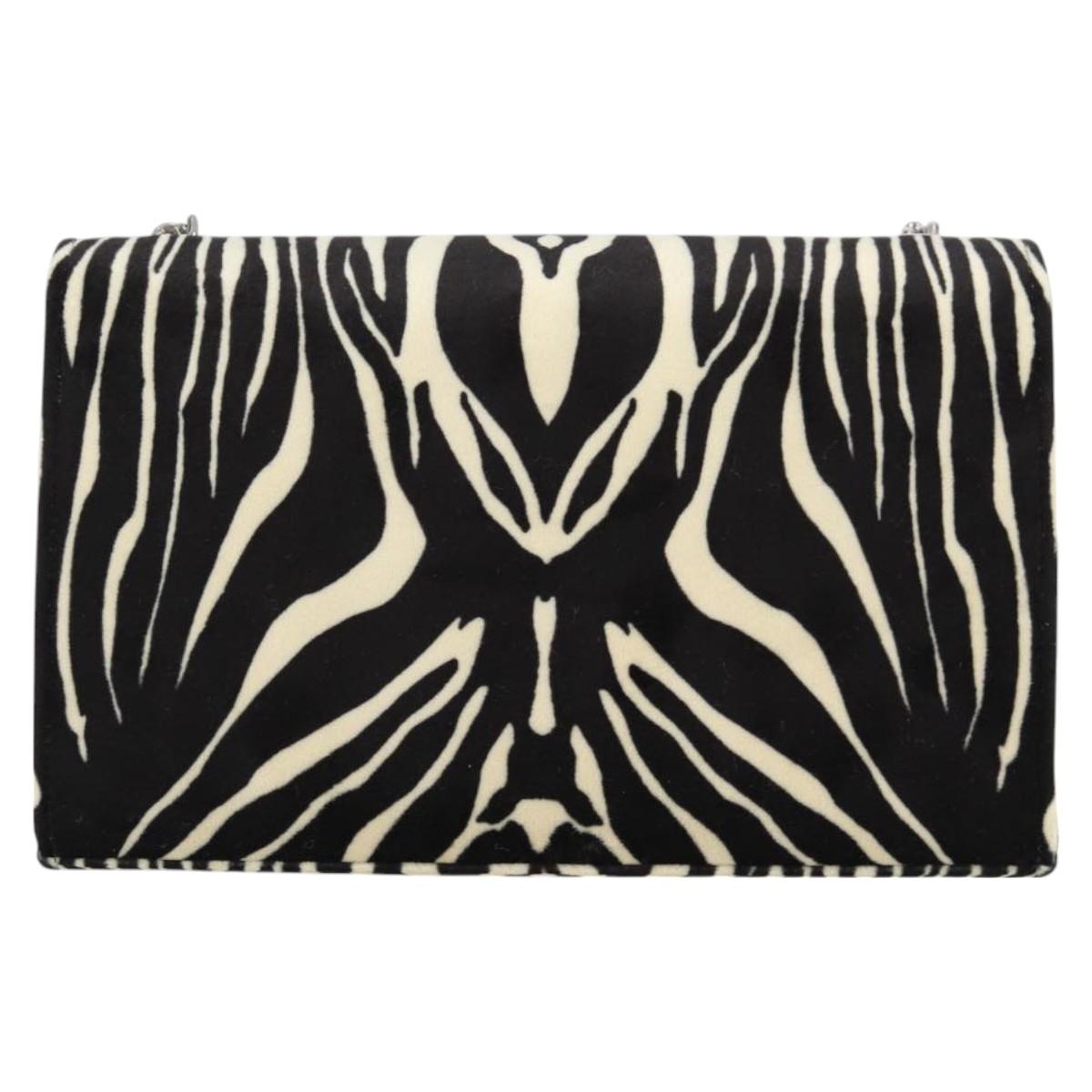 Saint Laurent Chain Bag Fabric Zebra Pattern 707690 Faaia 1075