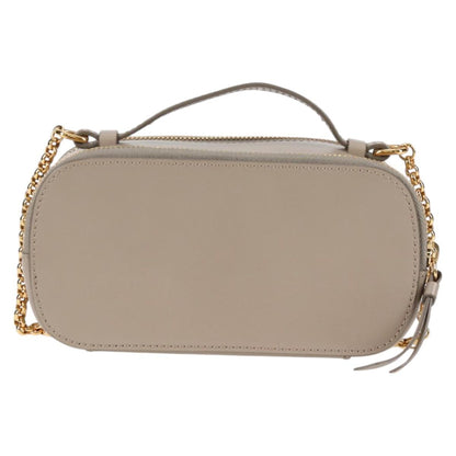 Chloe Chain Shoulder Bag Leather Beige Gold