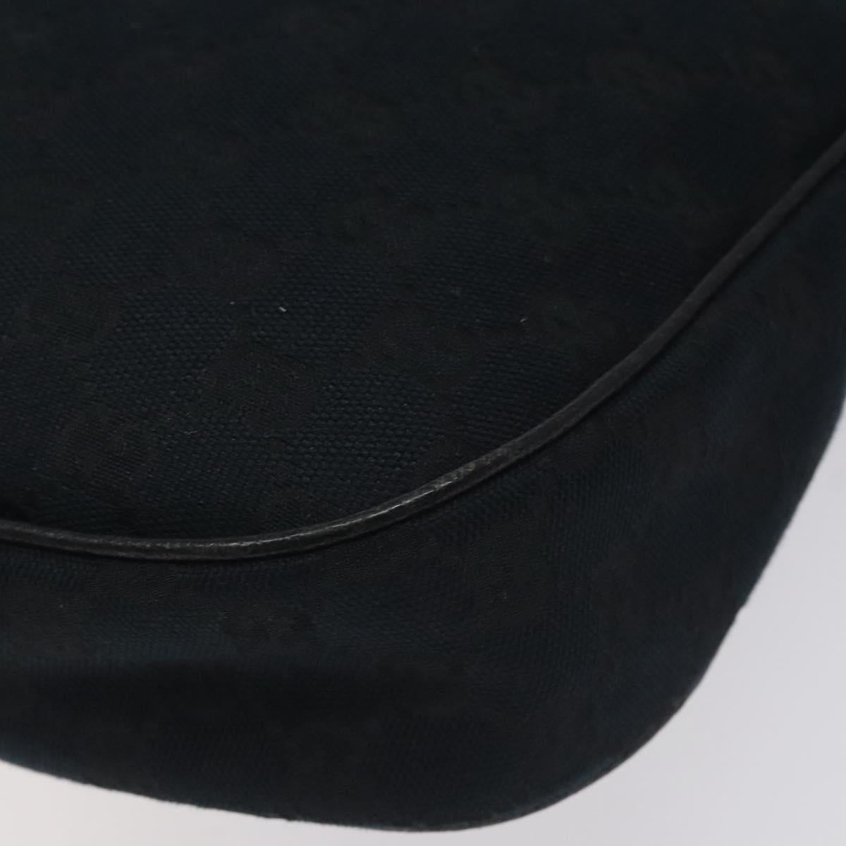 Gucci Gg Canvas Shoulder Bag Black Gold 153010