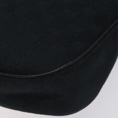 Gucci Gg Canvas Shoulder Bag Black Gold 153010