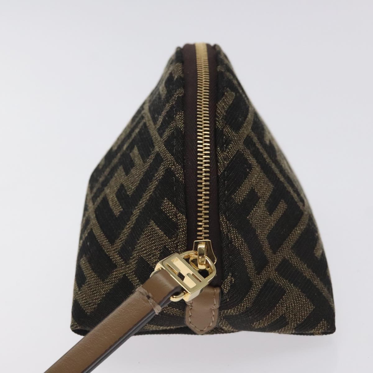 Fendi Zucca Canvas Pouch Black Brown