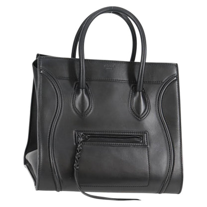Celine Luggage Phantom Hand Bag Leather Black