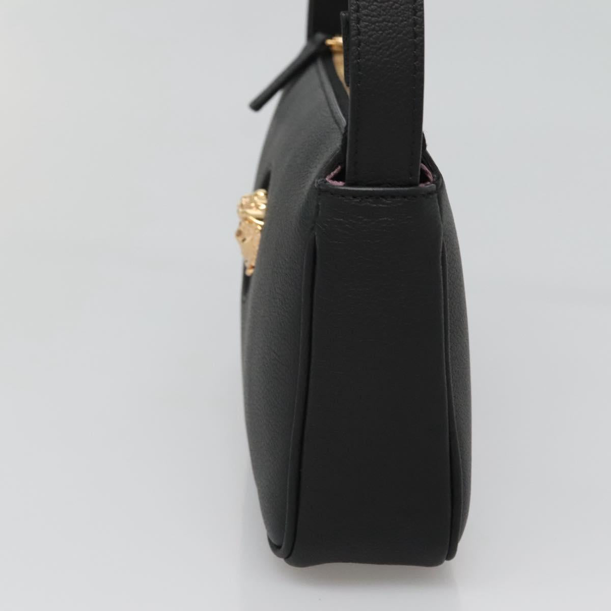 Versace Shoulder Bag Leather Black Gold