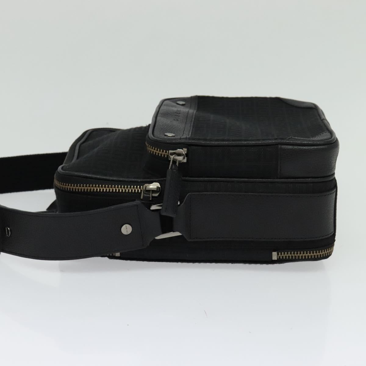 Givenchy Shoulder Bag Canvas Black Silver