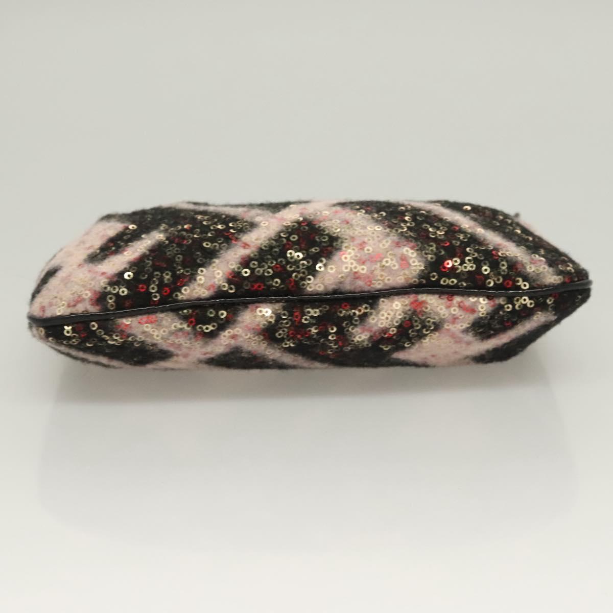 Fendi Accessory Pouch Sequin Pink Gold