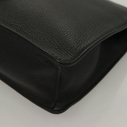 Prada Clutch Bag Leather Black Silver 2vf006