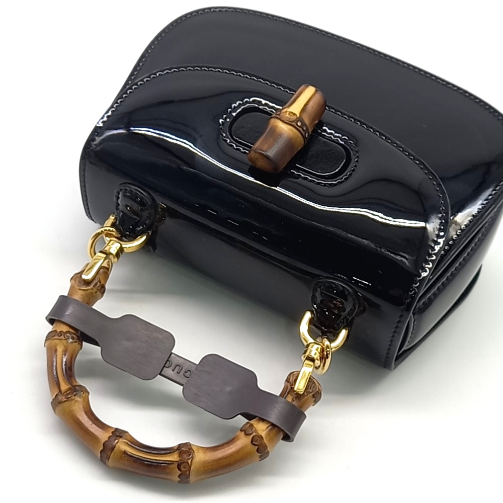 Gucci Patent 1947 Mini Top Handle Bag (724641) (10090523)