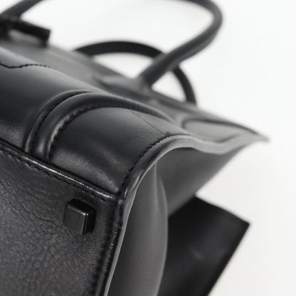 Celine Luggage Phantom Hand Bag Leather Black