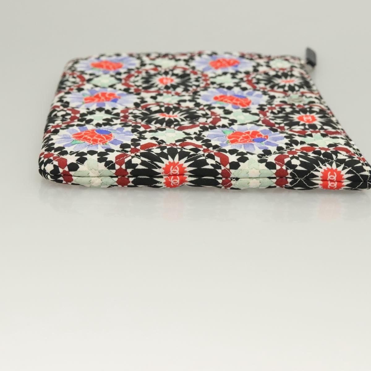 Chanel Matelasse Coco Mark Pouch Nylon Multicolor Cc