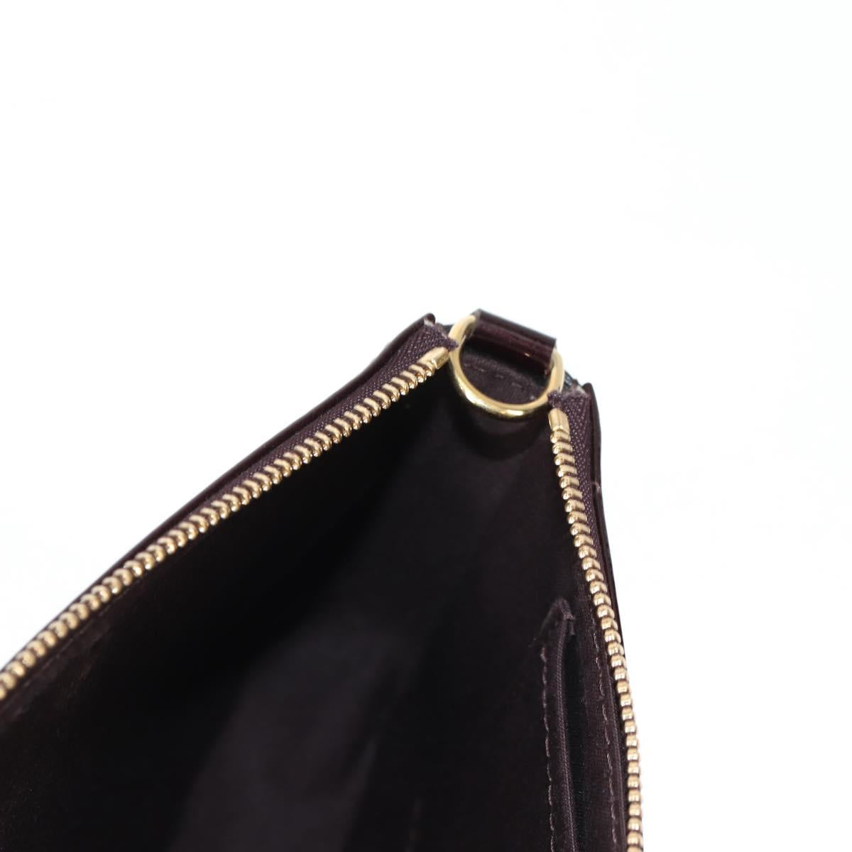 Louis Vuitton Vernis Pochette Accessoires Pouch Amarante M91576 Lv