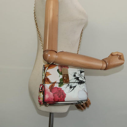 Salvatore Ferragamo Gancini Chain Hand Bag Leather 2WAY Pink Gold