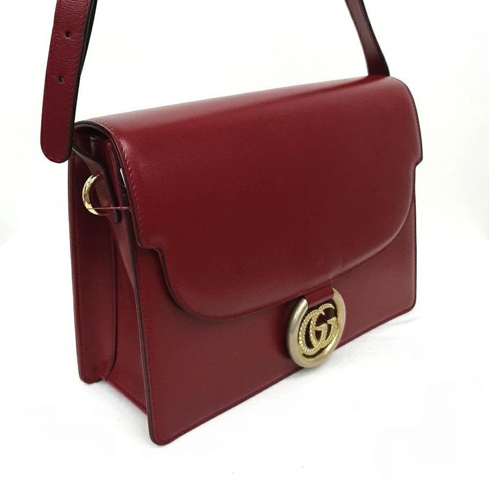 Gucci GG Ring Leather Shoulder Bag (589471) (7994270)