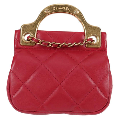 Chanel Matelasse Chain Shoulder Bag Lamb Skin Pink Gold Cc