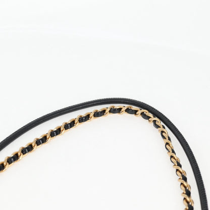Chanel Chain Chanel 22 Shoulder Bag Leather Black Gold Cc