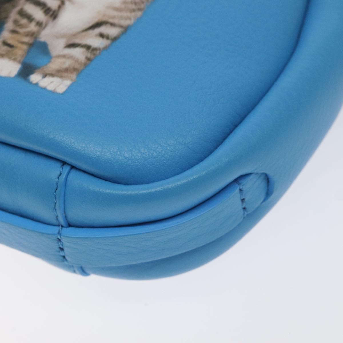 Balenciaga Camera Bag Every Day Bag Leather Blue Silver 489809