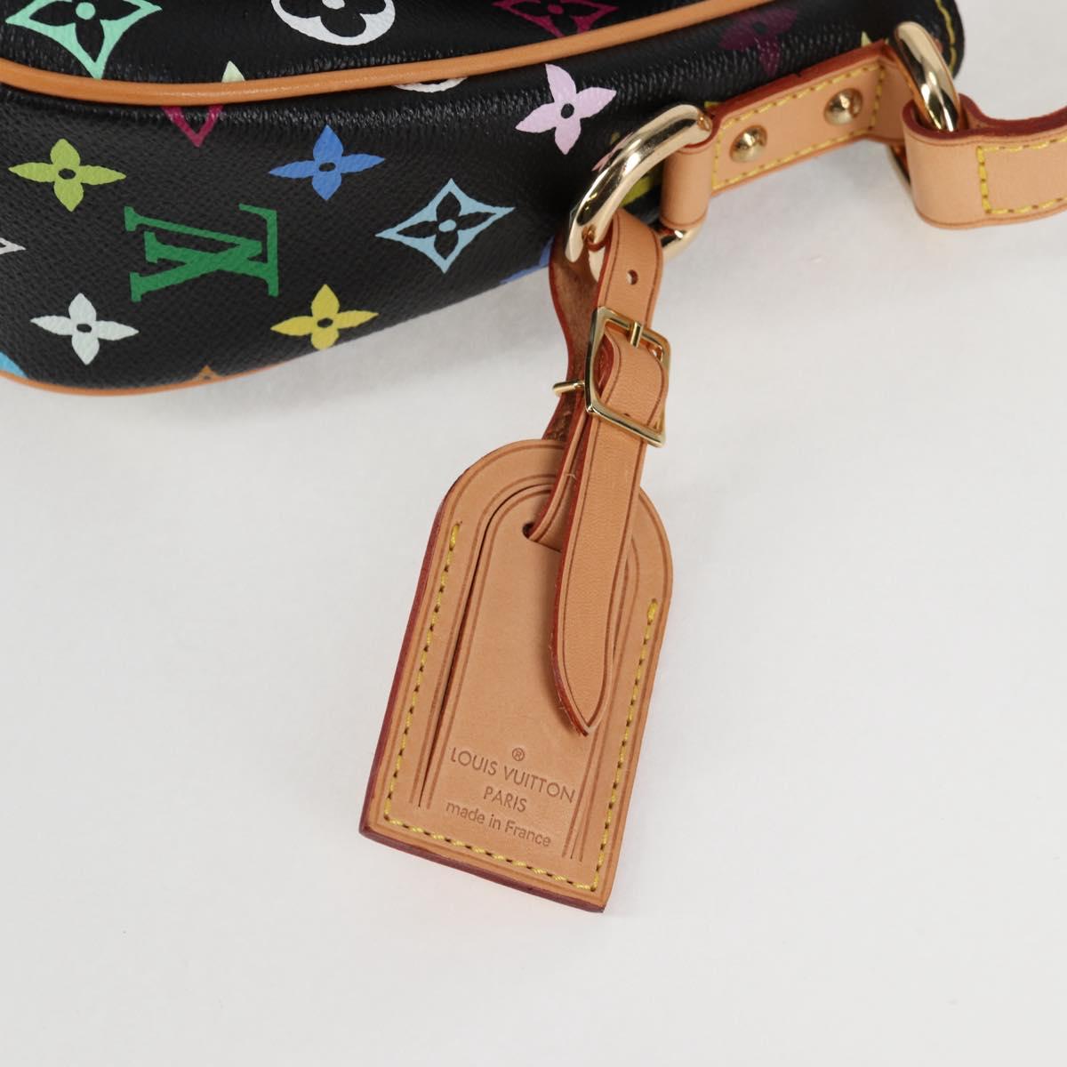 Louis Vuitton Monogram Multicolor Lodge Pm Hand Bag Black M40054 Lv