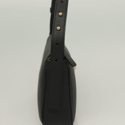 Versace Shoulder Bag Leather Black Gold