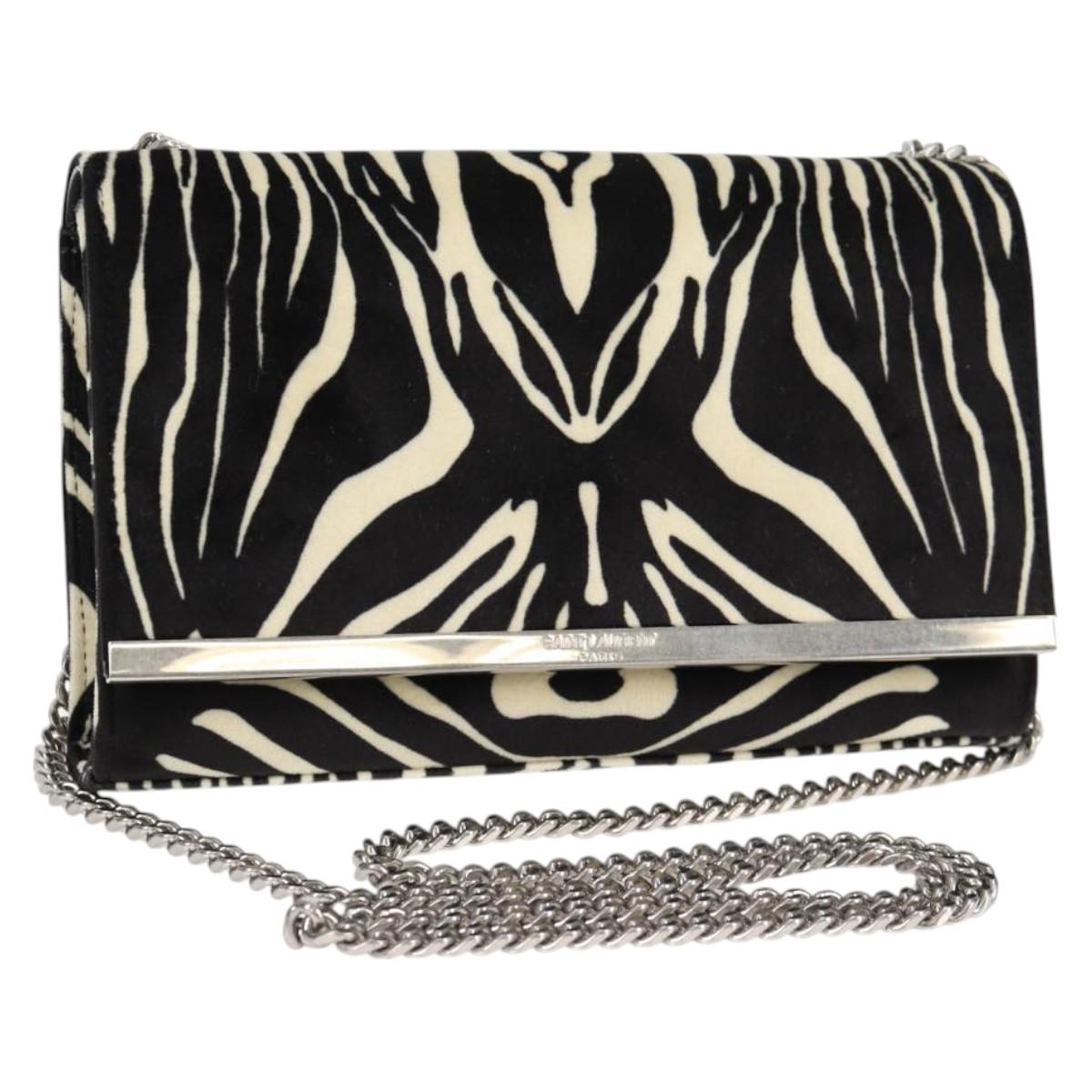 Saint Laurent Chain Bag Fabric Zebra Pattern 707690 Faaia 1075
