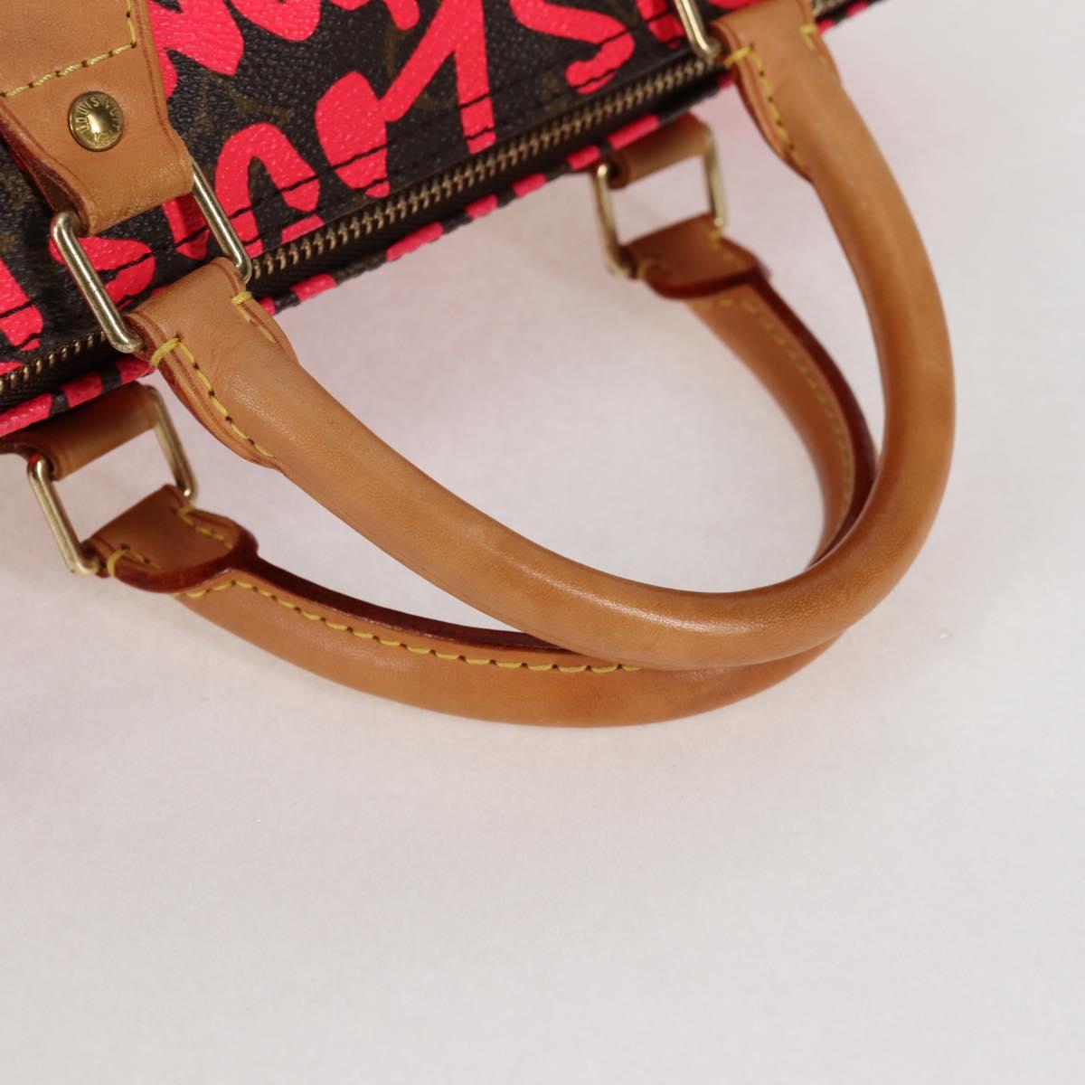 Louis Vuitton Monogram Graffiti Speedy 30 Hand Bag Pink M93704 Lv