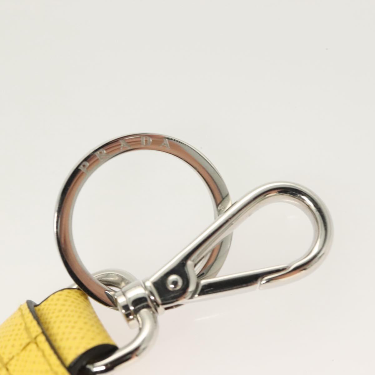 Prada Key Holder Leather Yellow
