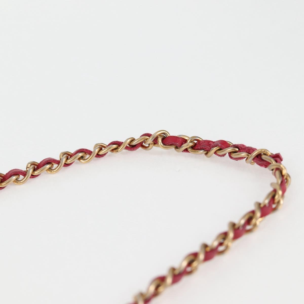 Chanel Matelasse Chain Shoulder Bag Lamb Skin Pink Gold Cc