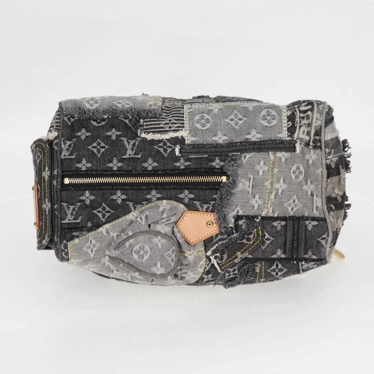 Louis Vuitton Monogram Denim Patchwork Speedy 30 Bag Gray M95381 Lv