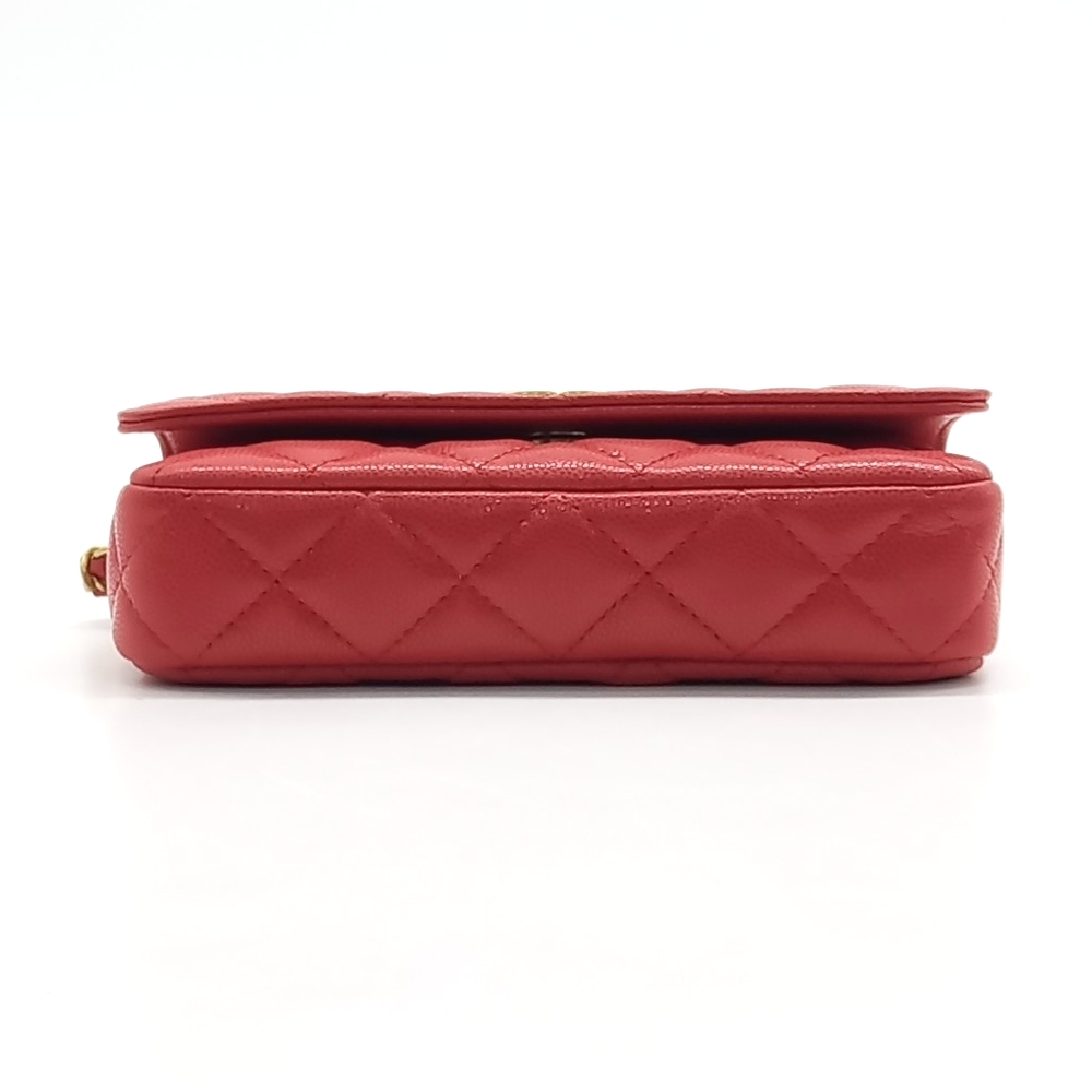 Chanel Caviar Double Chain Cross Bag (10052264)