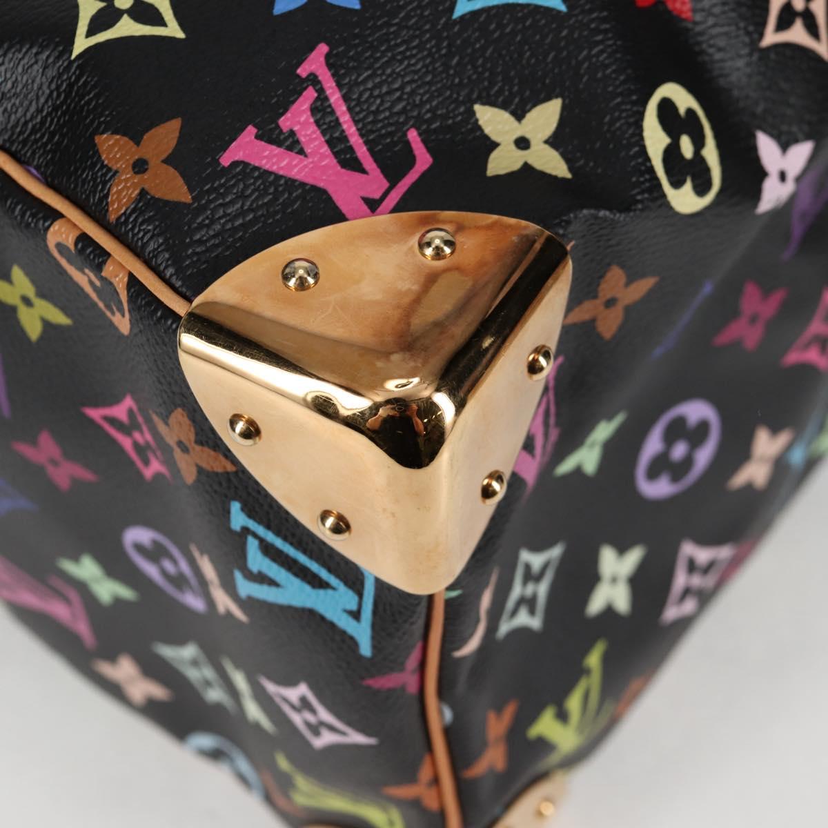 Louis Vuitton Monogram Multicolor Speedy 30 Hand Bag Black M92642