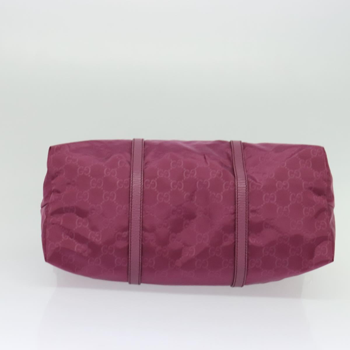 Gucci Gg Canvas Guccissima Hand Bag Nylon 2WAY Pink Silver 387067