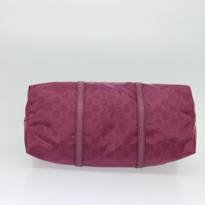 Gucci Gg Canvas Guccissima Hand Bag Nylon 2WAY Pink Silver 387067