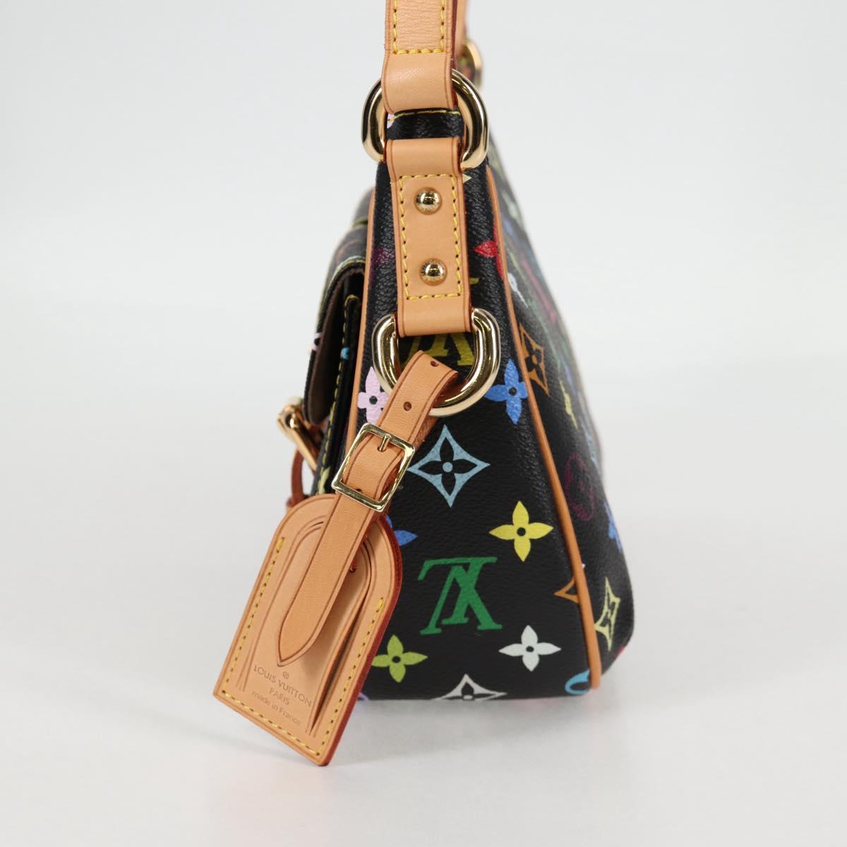 Louis Vuitton Monogram Multicolor Lodge Pm Hand Bag Black M40054 Lv