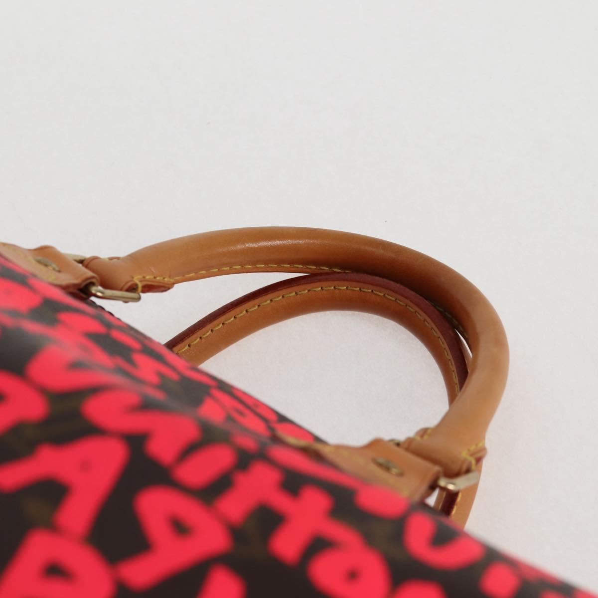 Louis Vuitton Monogram Graffiti Speedy 30 Hand Bag Pink M93704 Lv