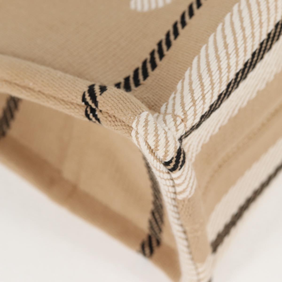 Celine Triomphe Small Cabas Tice Tote Bag Canvas Beige Gold