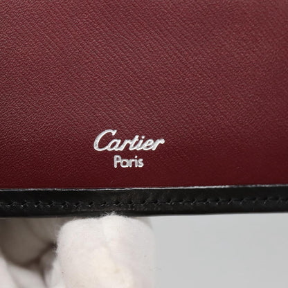 Cartier Trinity Wallet Bag Hand Bag Leather Black