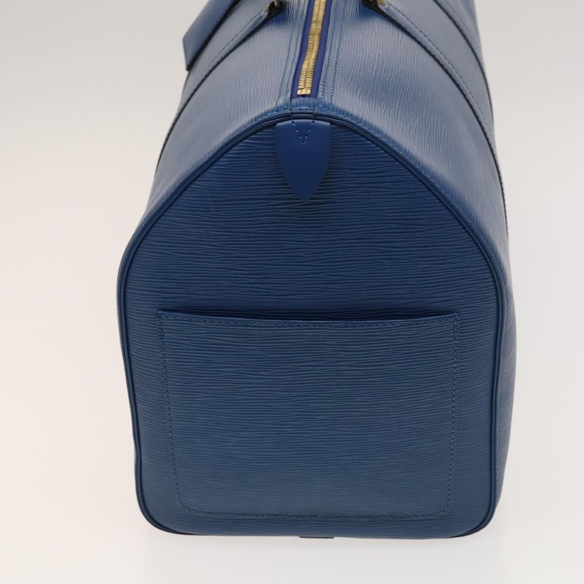 Louis Vuitton Epi Keepall 50 Boston Bag Blue M42965 Lv