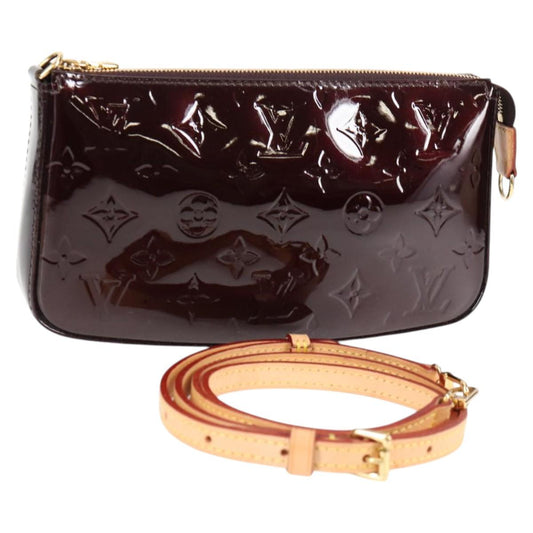Louis Vuitton Vernis Pochette Accessoires Pouch Amarante M91576 Lv