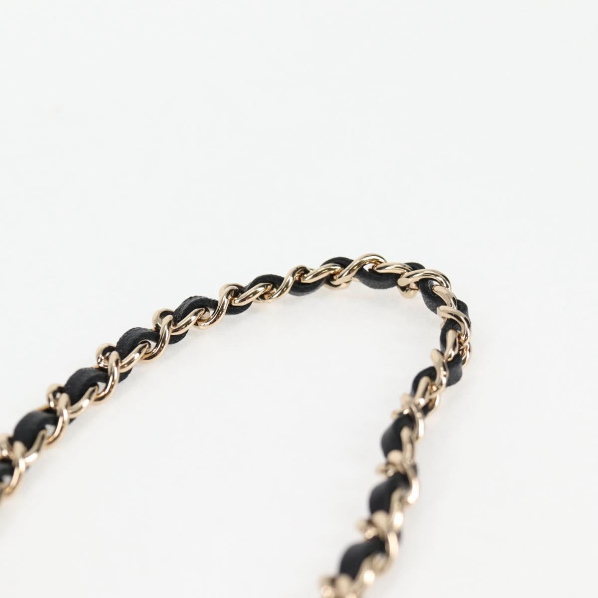 Chanel Matelasse Chain Shoulder Bag Lamb Skin Black Gold Cc