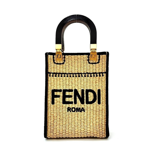 Fendi Straw Woven Sunshine Mini Cross Bag (1688705)