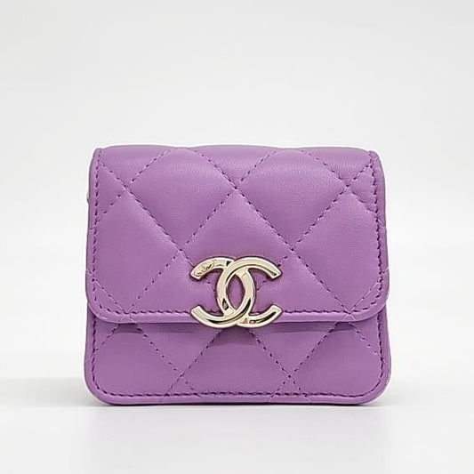 Chanel Lambskin Coco Chain Card Wallet (3883154)
