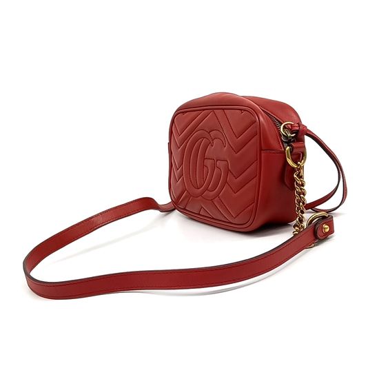 Gucci Marmont Matelasse Mini Cross Bag (448065) (10120591)