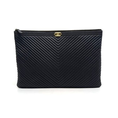 Chanel Chevron Boy Clutch Large (10124964)
