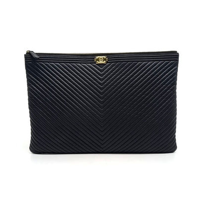 Chanel Chevron Boy Clutch Large (10124964)
