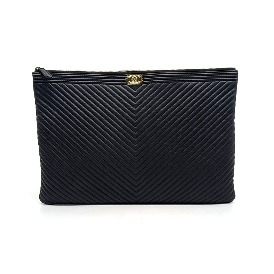 Chanel Chevron Boy Clutch Large (10124964)